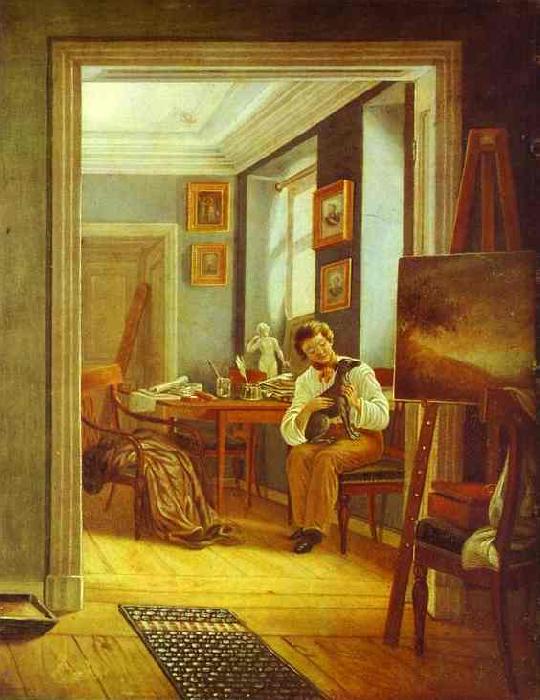 Kapiton Zelentsov An Artist's Room oil painting image